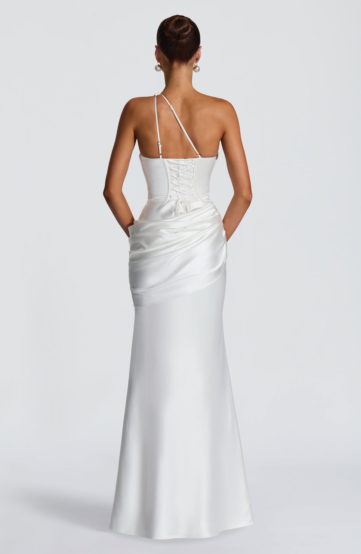 Helena Cutout Plunge Maxi Dress - White