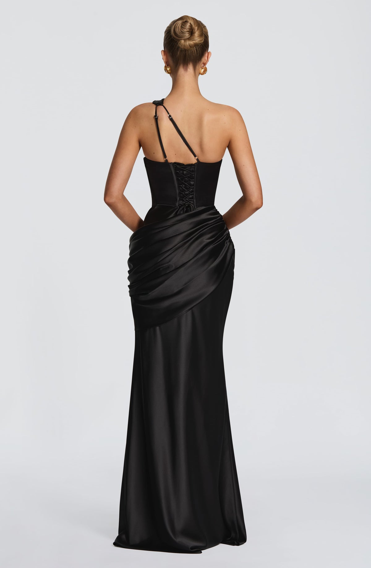 Helena Cutout Plunge Maxi Dress - Black