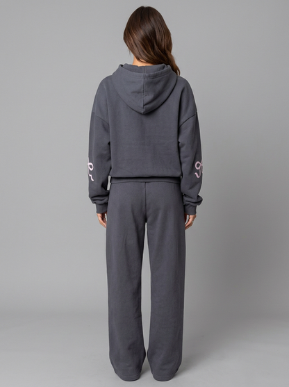 Hetty Bow Detail Tracksuit - Dark Gray