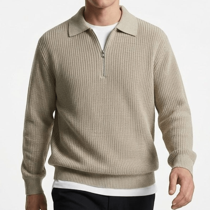 Hugo Half-Zip Sweater - Gray