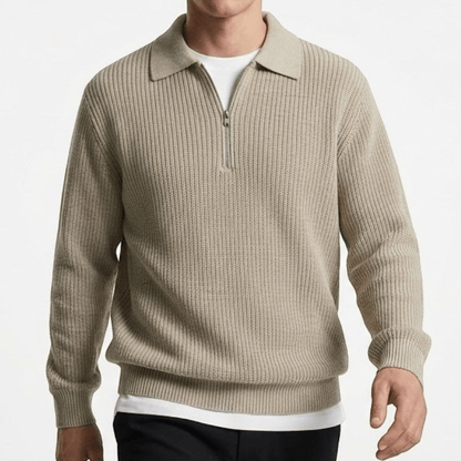Hugo Half-Zip Sweater - Gray