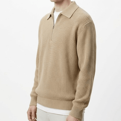Hugo Half-Zip Sweater - Khaki