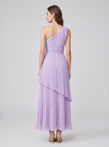 Ilene One Shoulder Tiered Maxi Dress - Wisteria