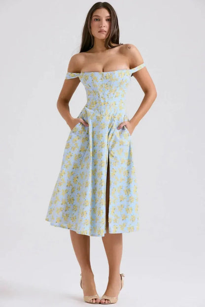 Imogen Off Shoulder Midi Dress