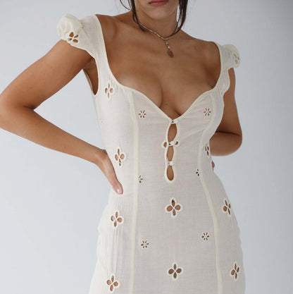 Indie Midi Dress - White
