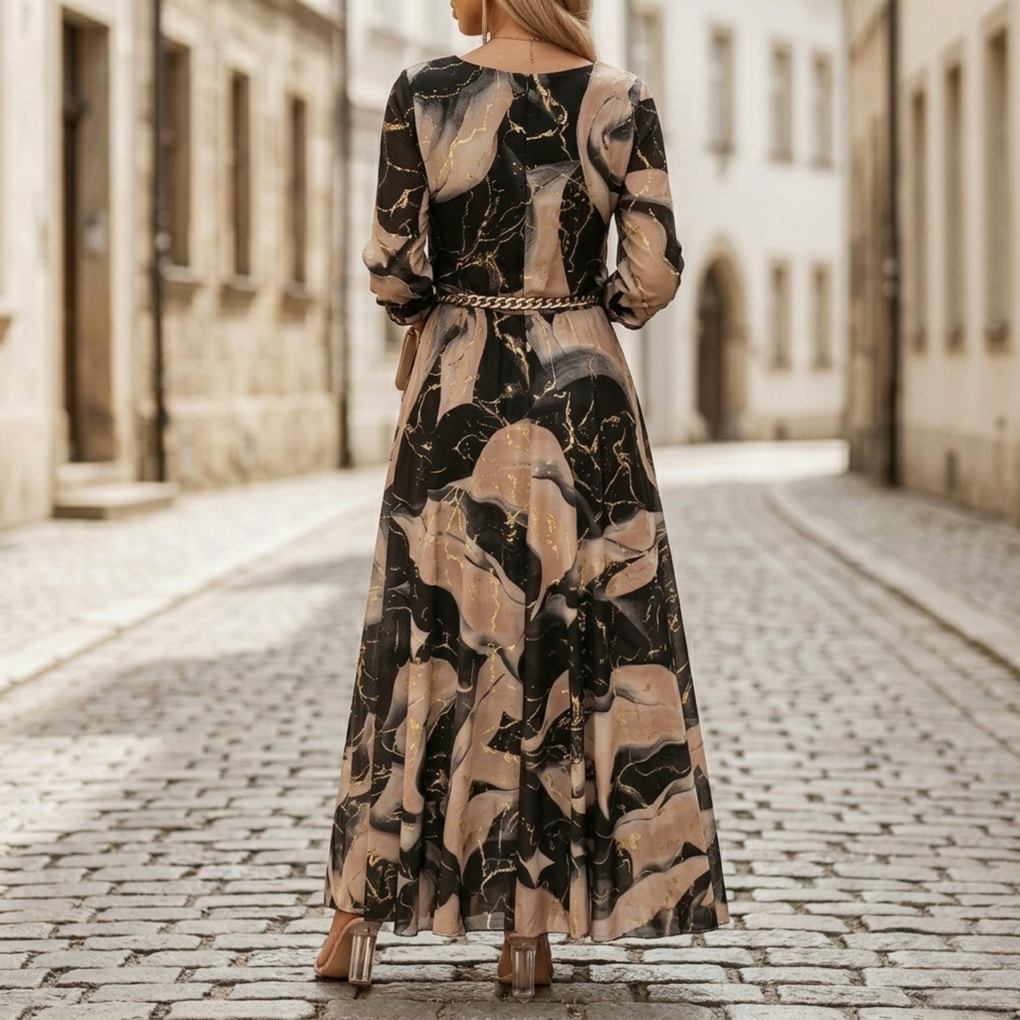 Isolde v Neck Maxi Dress