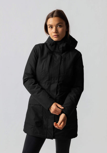 Jade Hooded High Neck Utility Parka Coat