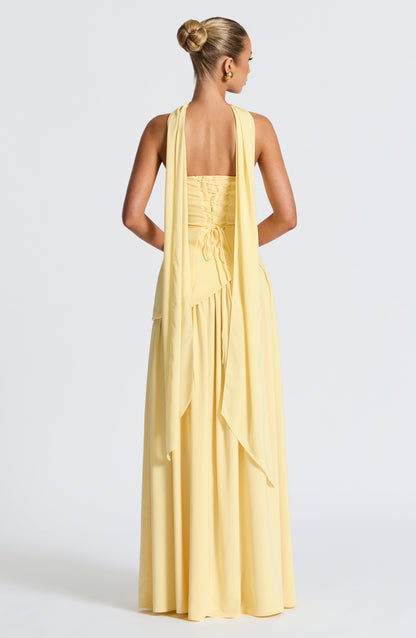 Women's Wedding Guest Strapless Maxi Dress with Slit - product image 9