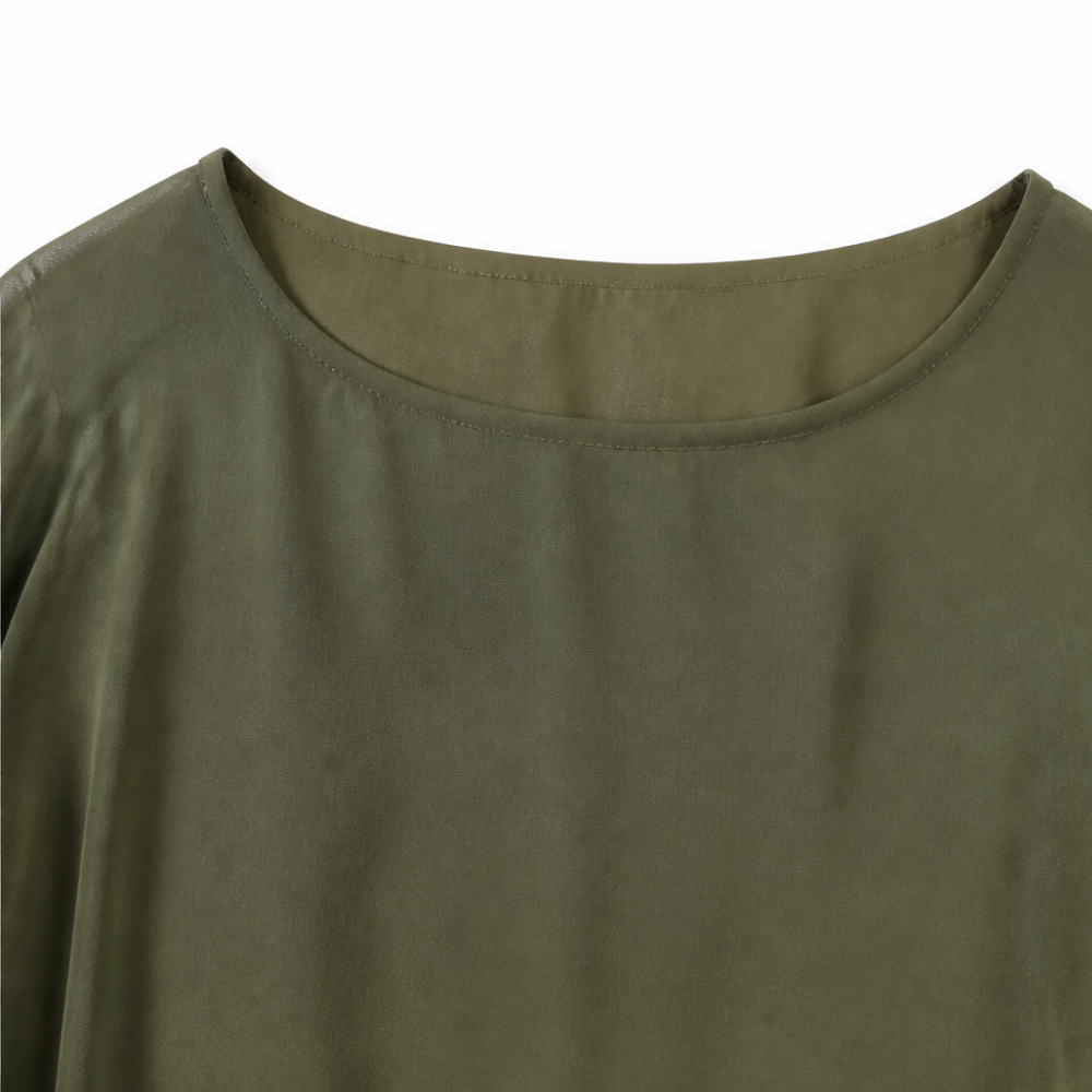 Jardena Cape Sleeve Layered Maxi Dress - Olive Green