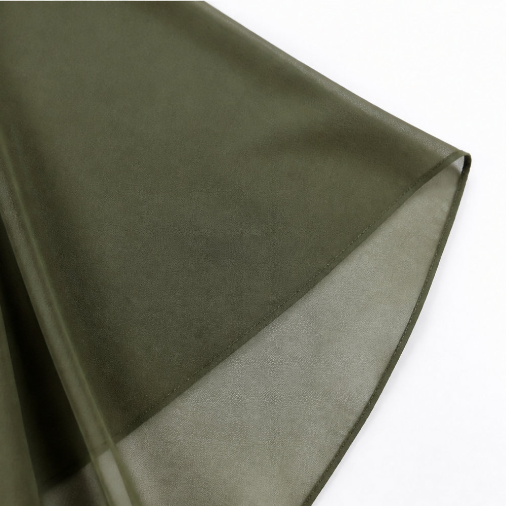 Jardena Cape Sleeve Layered Maxi Dress - Olive Green