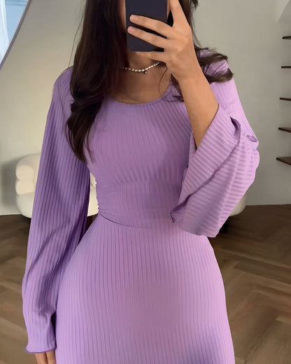 Jayne Bell Sleeve Knit Maxi Dress - Lavender