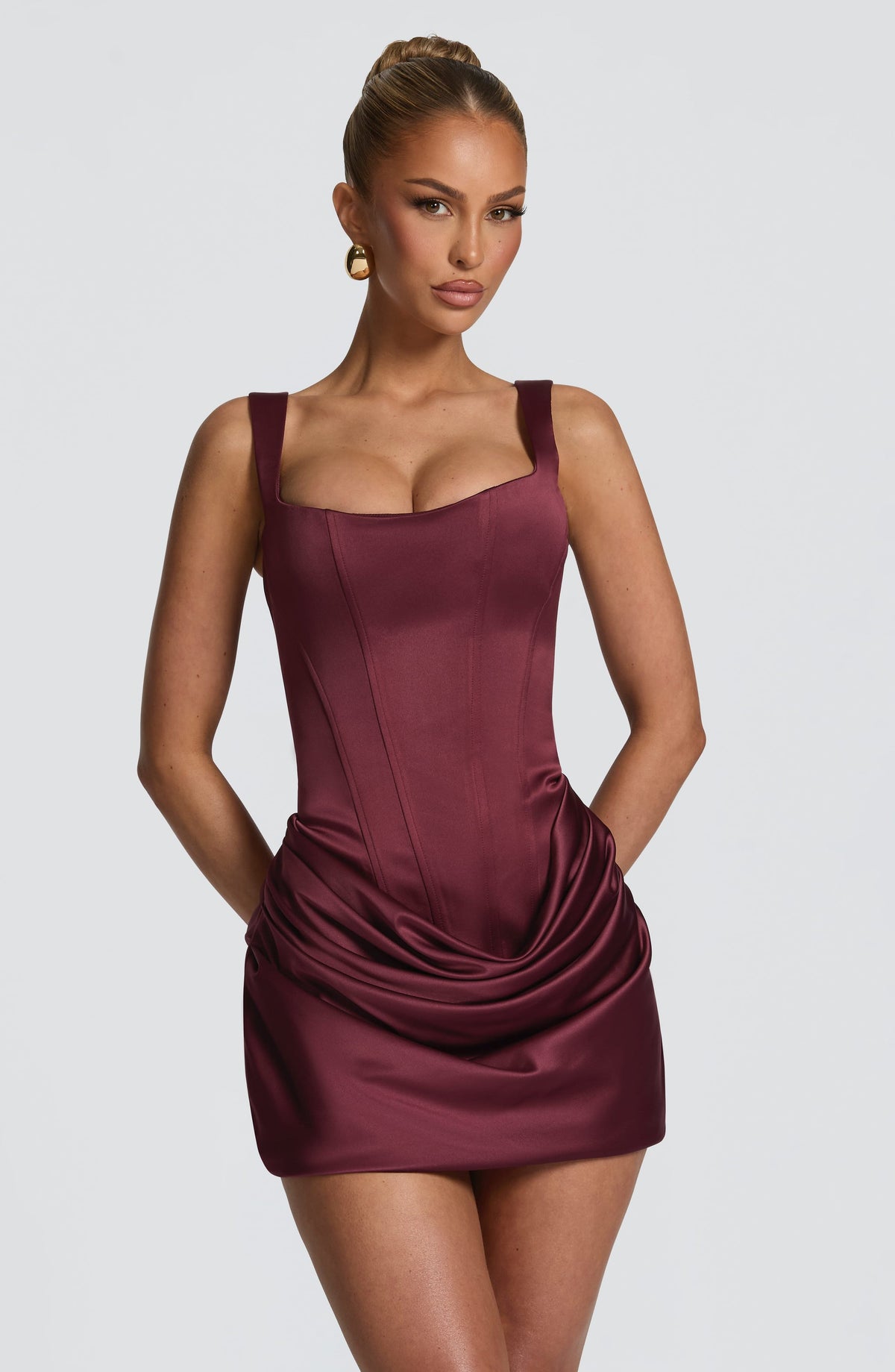 Jeanne Mini Dress - Cherry Lacquer
