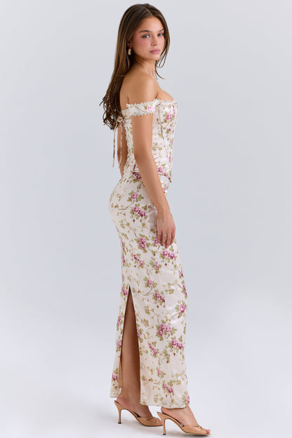 Keira Floral Backless Maxi Dress