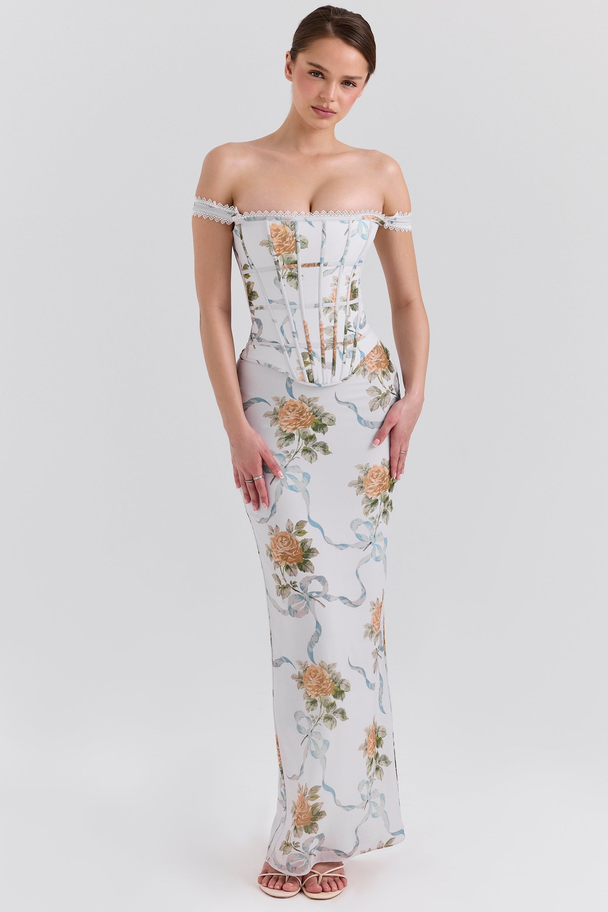 Keira Floral Backless Maxi Dress