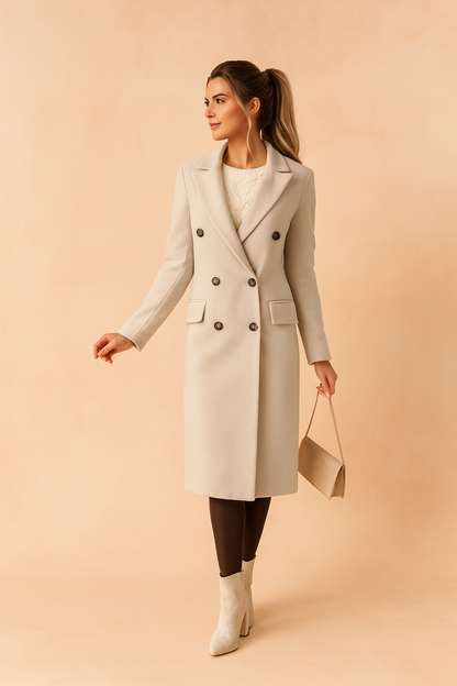 Kendal Double Breasted Tailored Long Coat