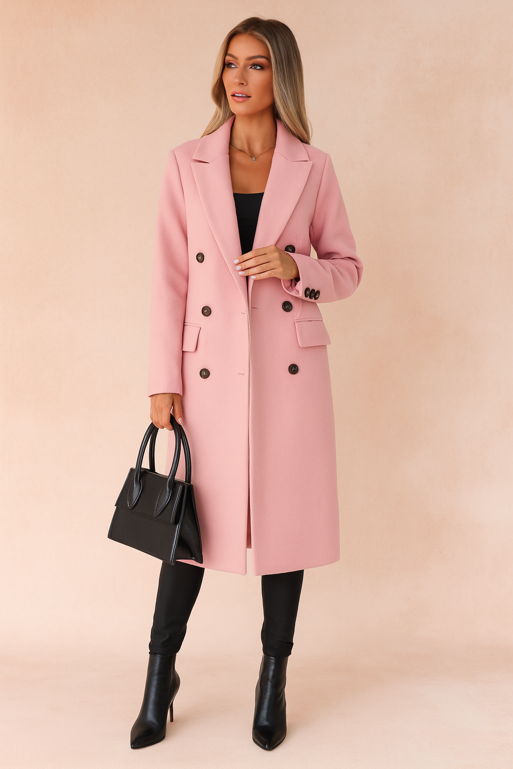Kendal Double Breasted Tailored Long Coat