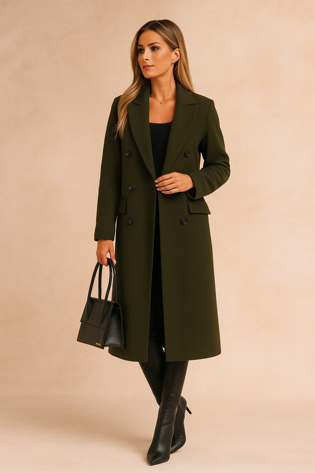 Kendal Double Breasted Tailored Long Coat