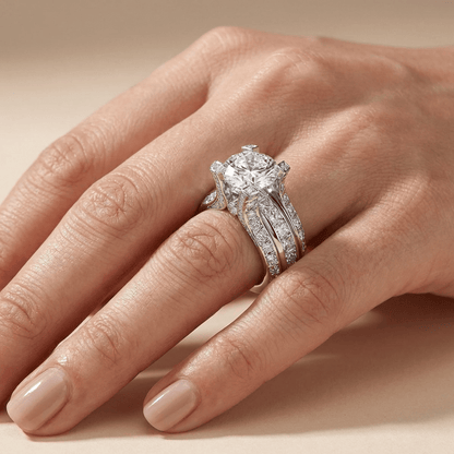 Leighton Round Halo Ring - Silver
