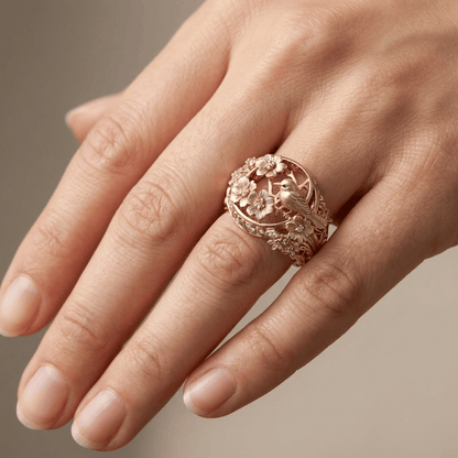 Liesel Gold Bird Garden Ring - Gold