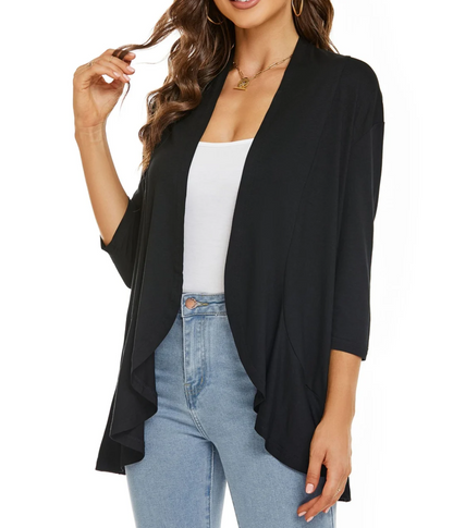 Liesl Draped Jacket - Black