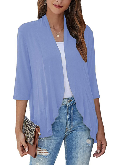 Liesl Draped Jacket - Blue