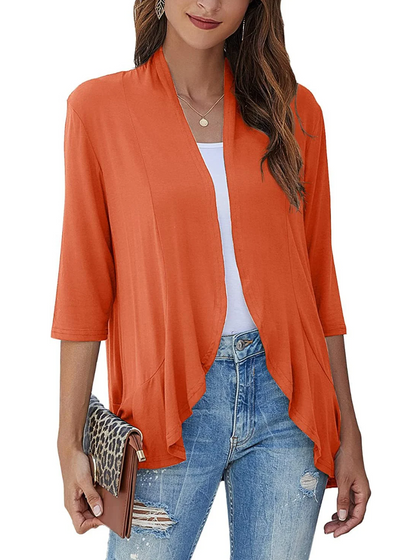 Liesl Draped Jacket - Orange