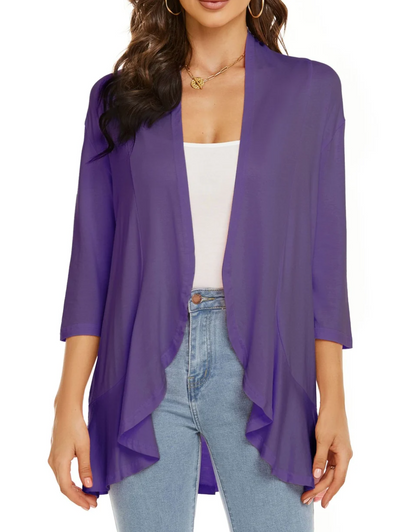 Liesl Draped Jacket - Purple