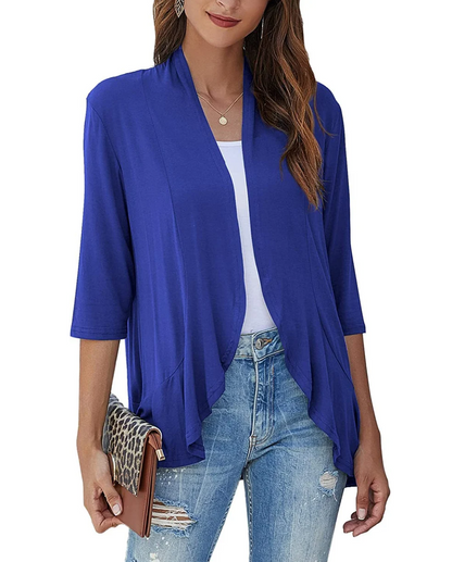 Liesl Draped Jacket - Royal Blue