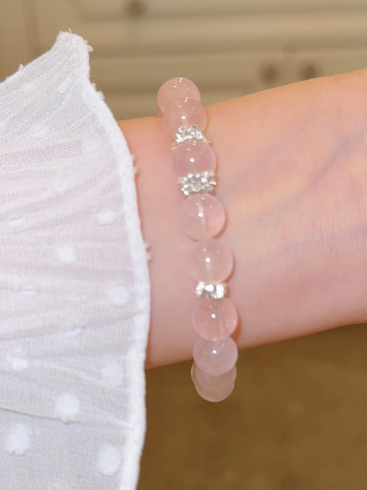 Linnet Pink Bead Bow Bracelet - Pink