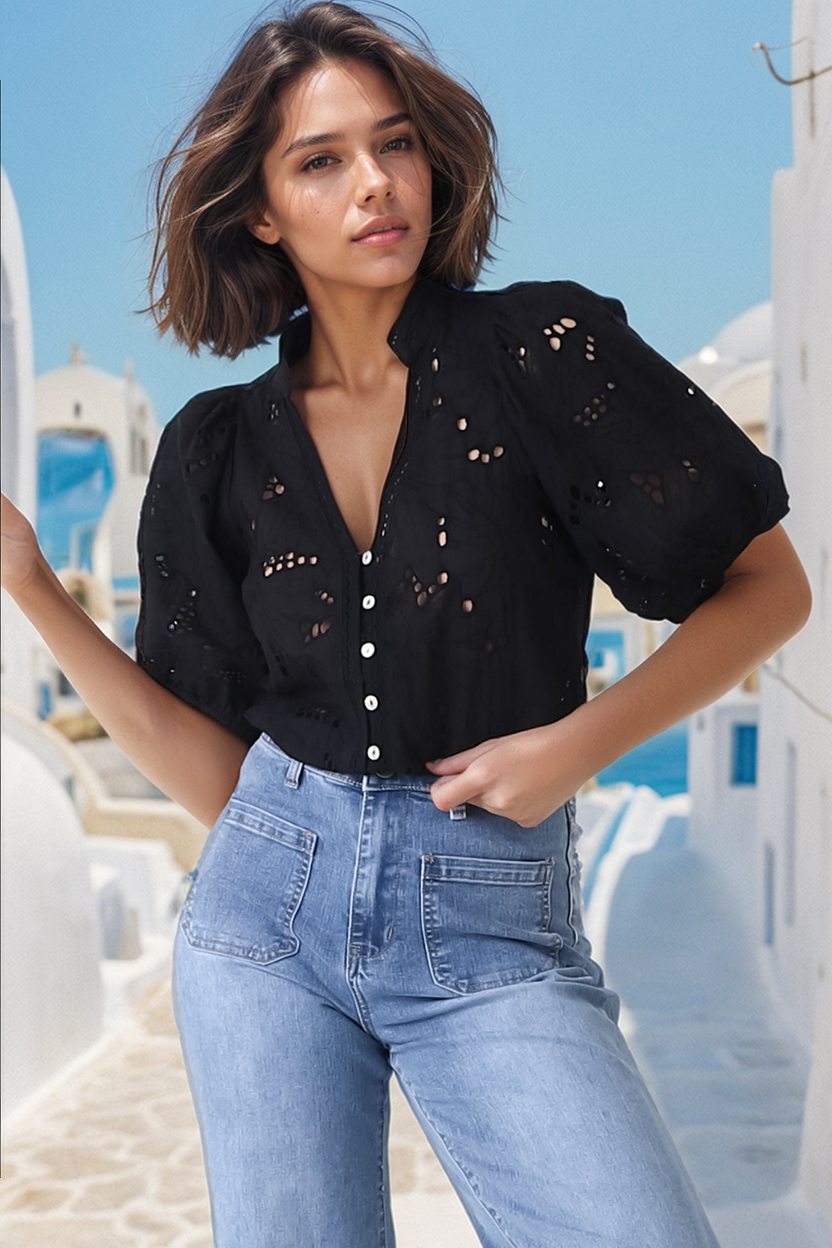 Ludovica Embroidered Top