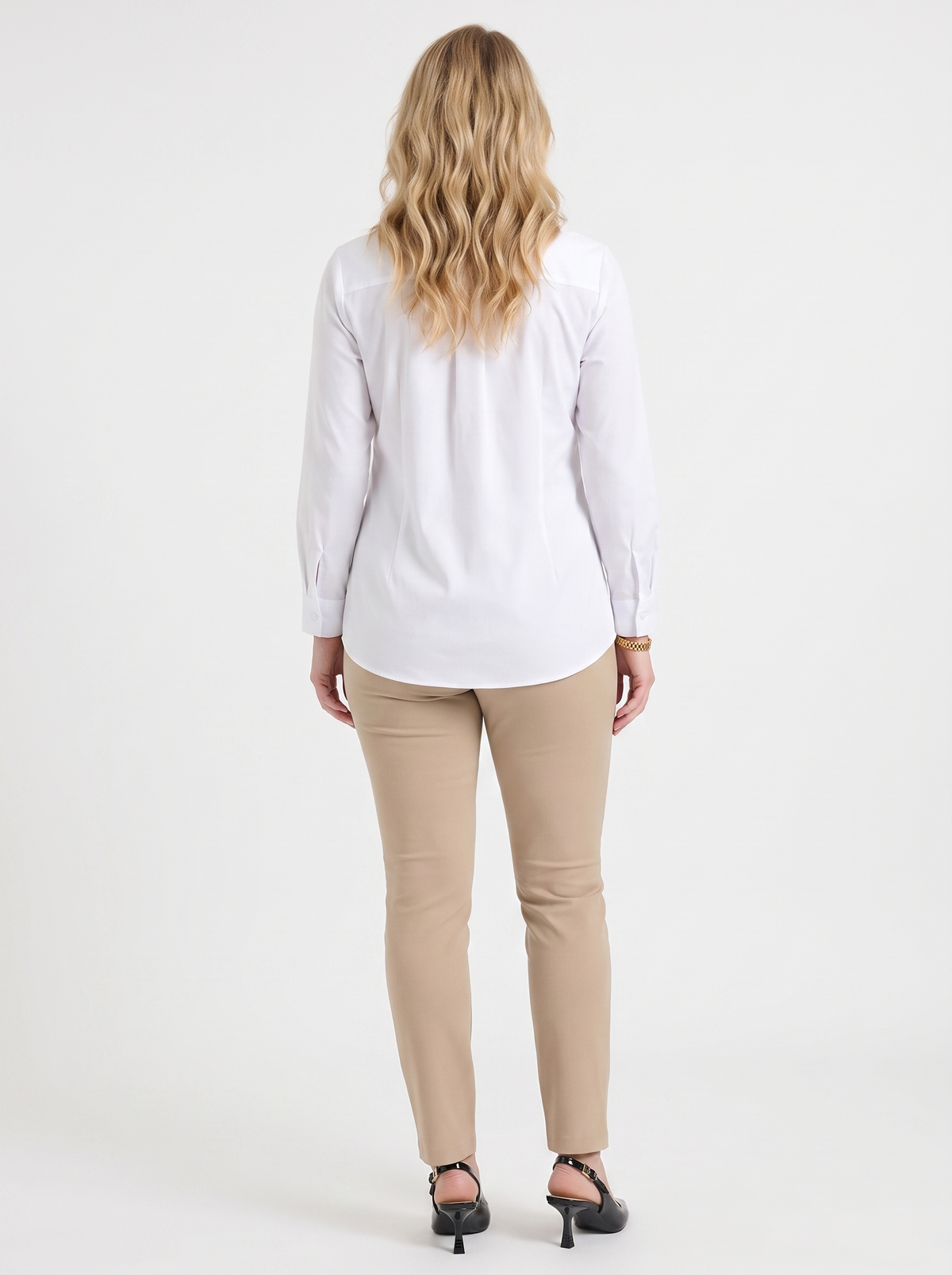 Lydie Tie Front Button Up Blouse - White