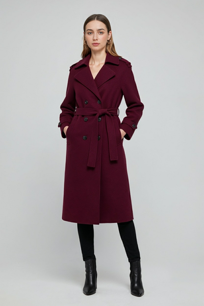 Madeline Double Breasted Belted Trench Coat