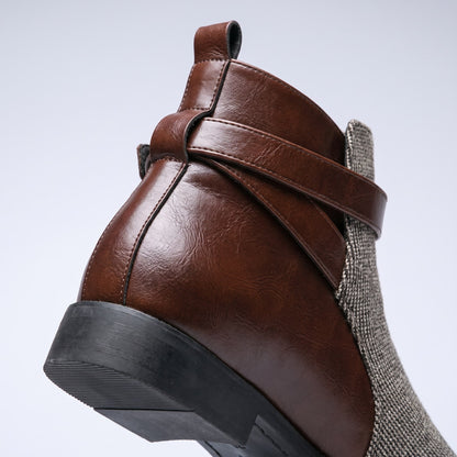 Magnus Corduroy Buckle Ankle Boots
