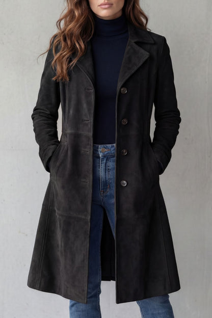 Marloe Suede Longline Coat