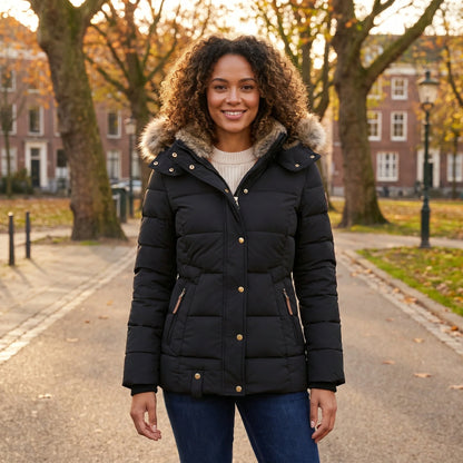 Matilde Fitted Puffer Jacket - Black