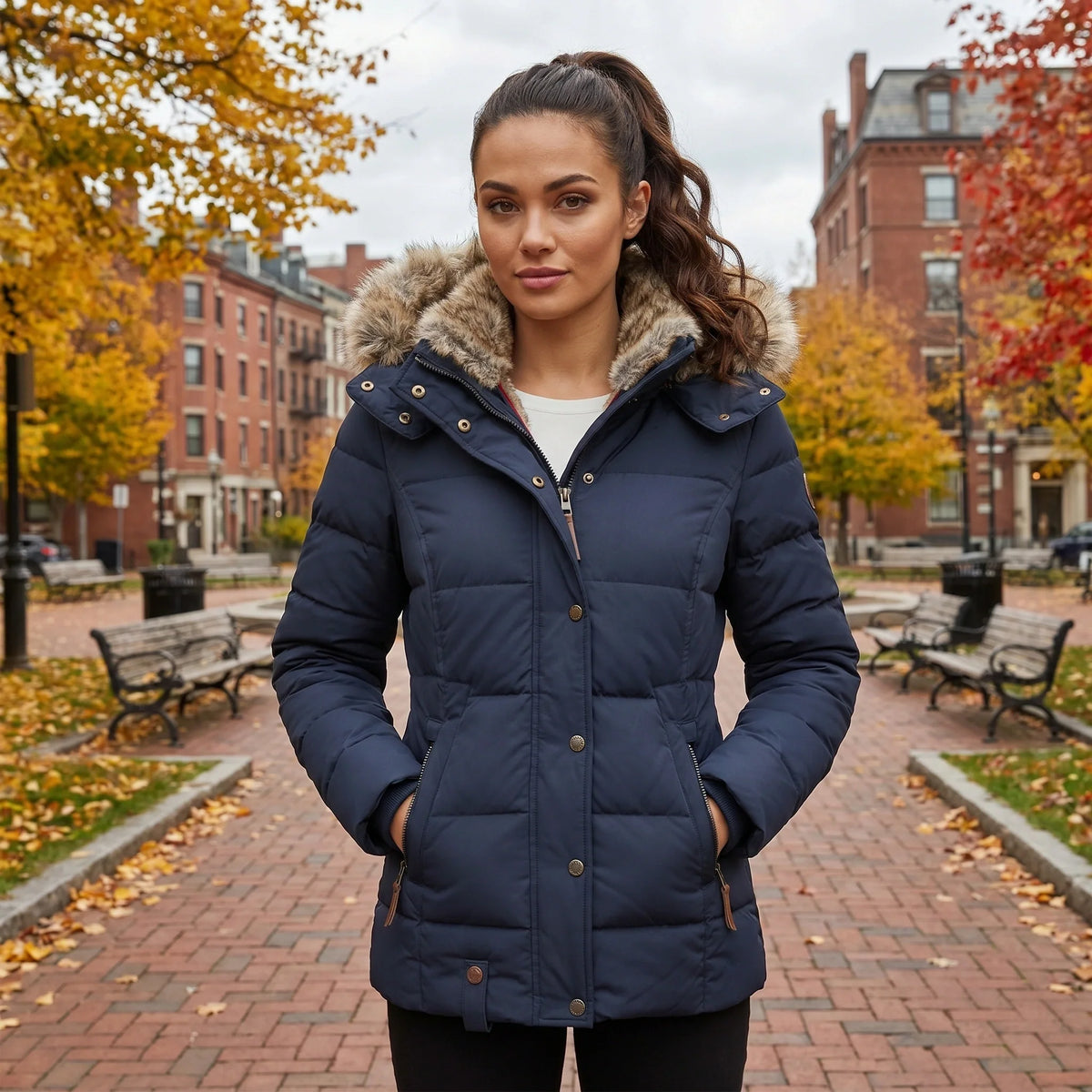 Matilde Fitted Puffer Jacket - Blue