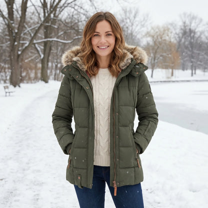 Matilde Fitted Puffer Jacket - Green