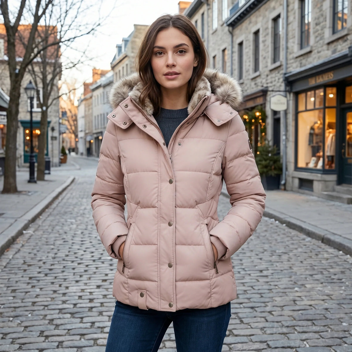 Matilde Fitted Puffer Jacket - Pink