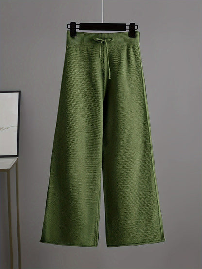 Melisa Knit Top and Wide-Leg Pants Set
