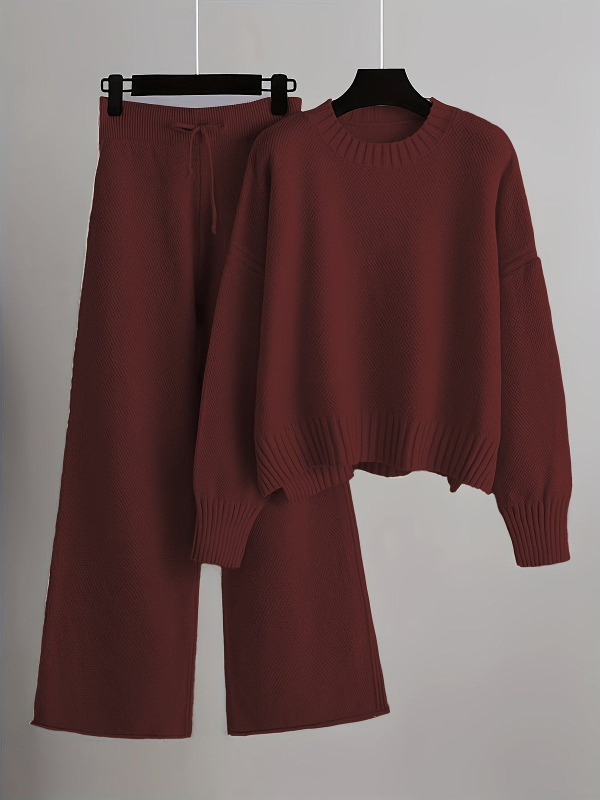 Melisa Knit Top and Wide-Leg Pants Set