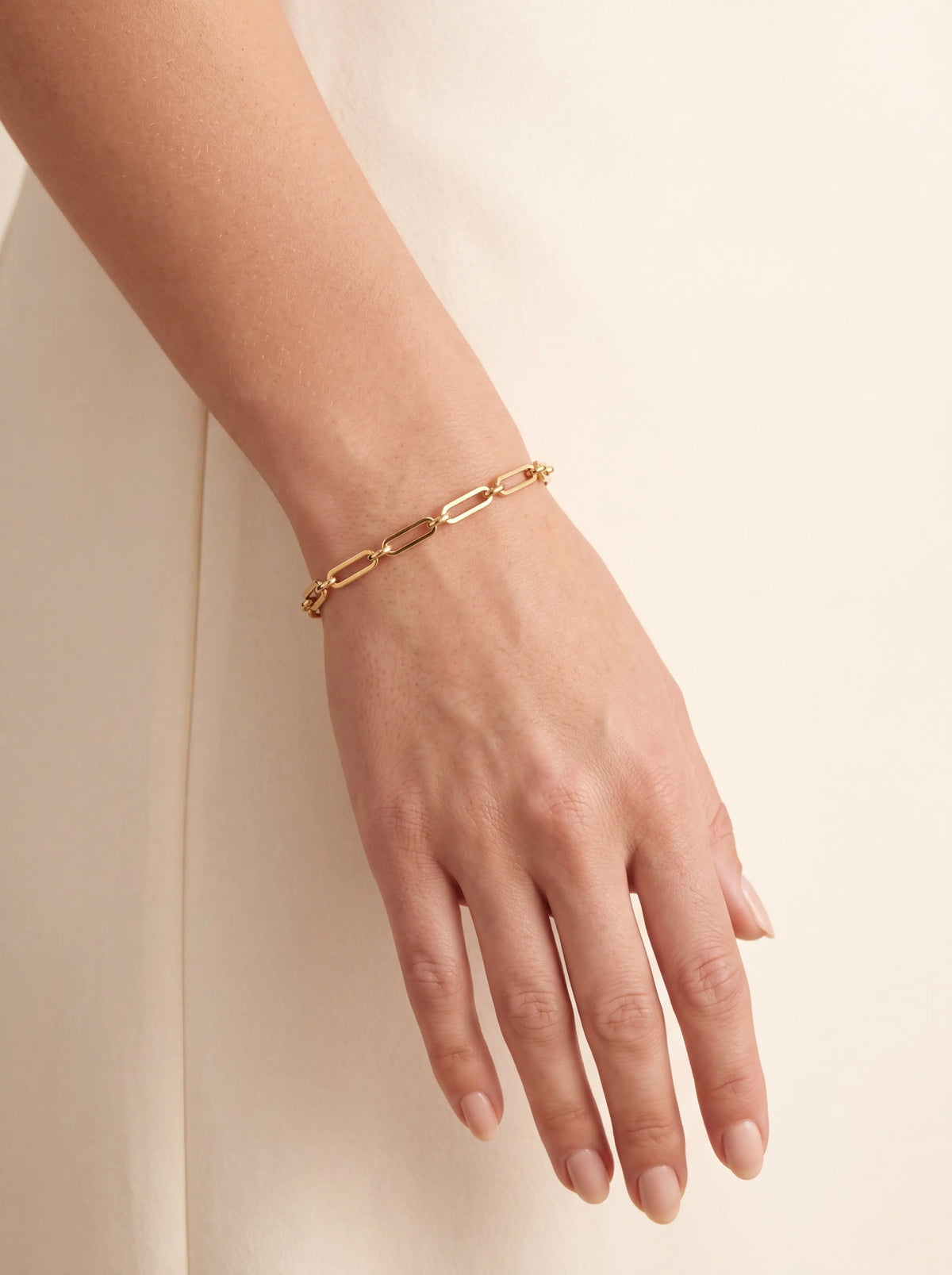 Melisande Paperclip Chain Bracelet - Gold