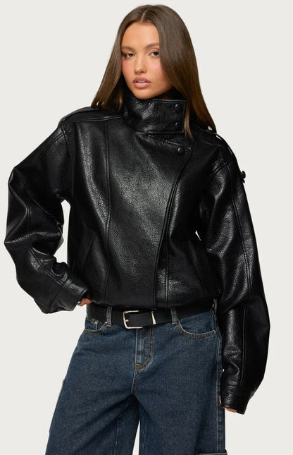Mirela Cropped Jacket - Black