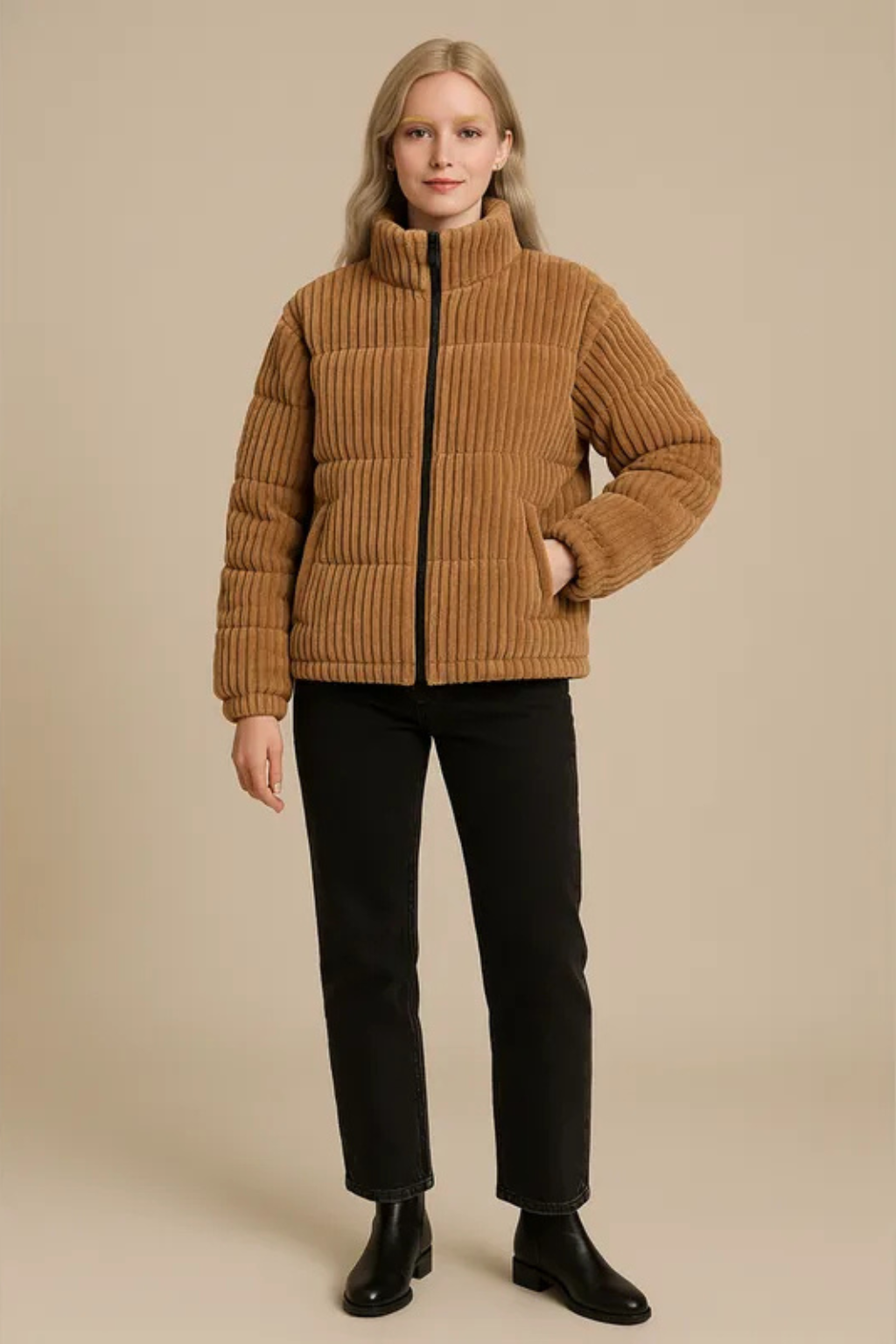 Nara High Neck Quilted Puffer Jacket