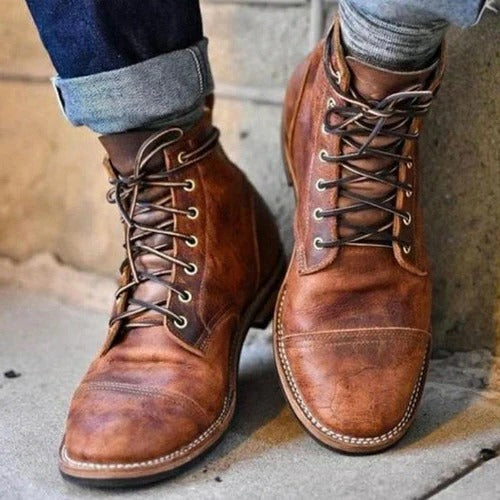 Nash Lace-Up Ankle Boots - Brown