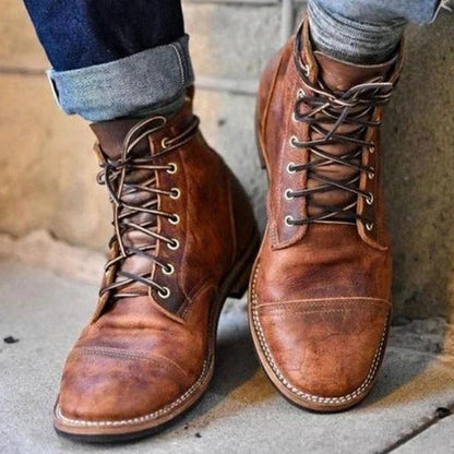 Nash Lace-Up Ankle Boots - Brown