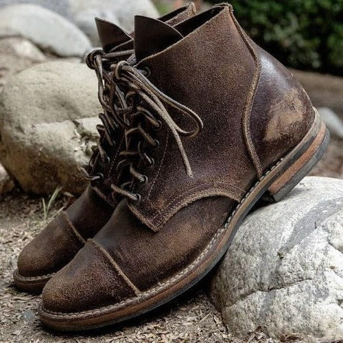 Nash Lace-Up Ankle Boots - Dark Brown