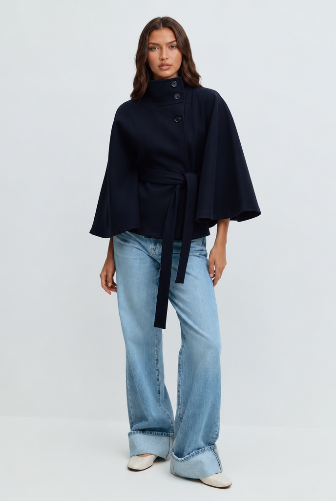 Natalie Belted Tailored Wool Coat