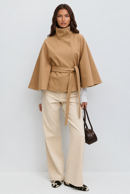 Natalie Belted Tailored Wool Coat