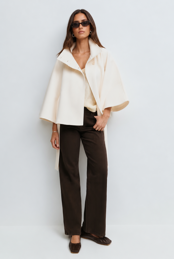 Natalie Belted Tailored Wool Coat