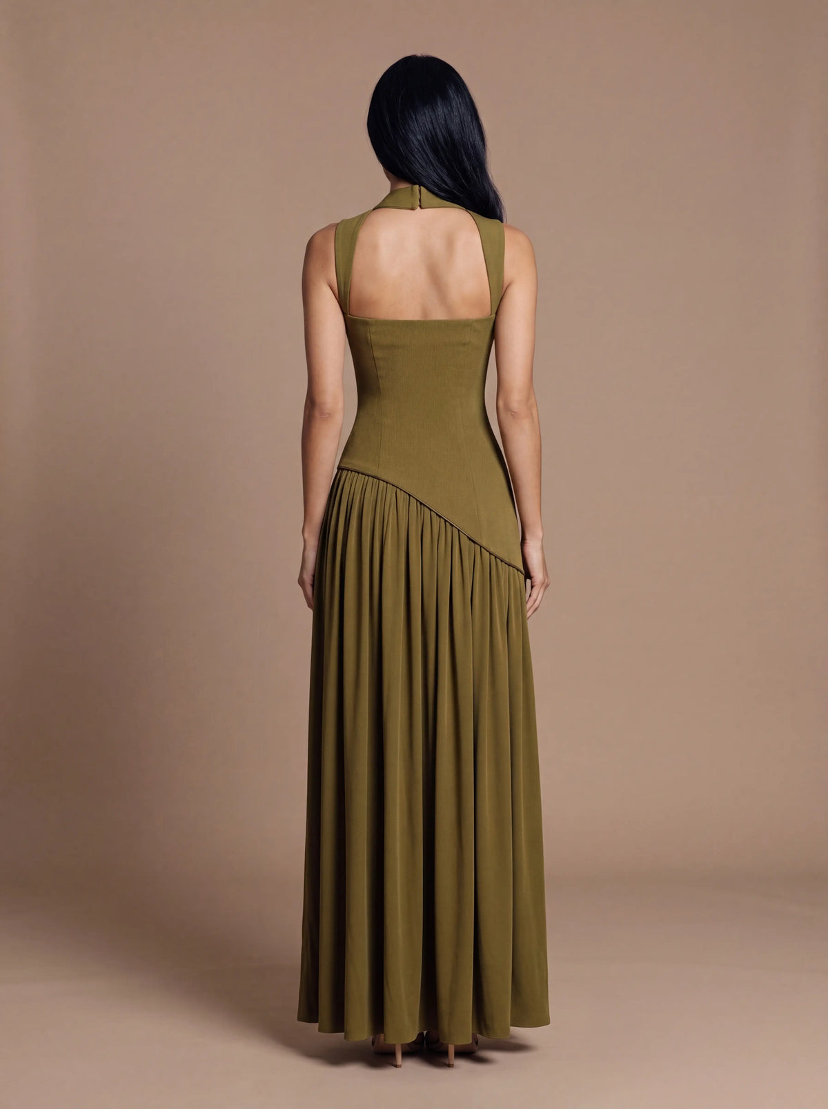Noelani Cutout Maxi Dress - Deep Olive